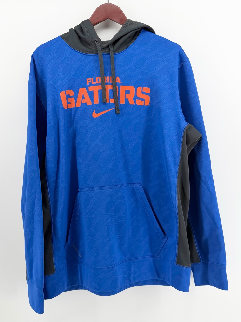 Nike Florida Gators Men's Large Therma-FIT Sideline Hoodie Blue Orange Swoosh